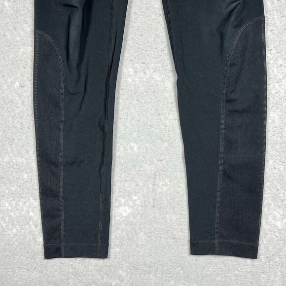 Nike Pro Leggings Womens Small Black Compression Workout Training Pants Gym Mesh - Picture 3 of 10